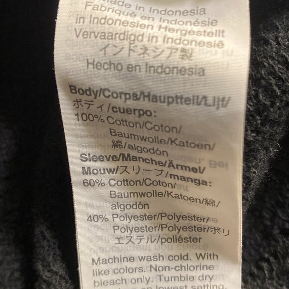 Madewell Crewneck Sweater Black Open Knit Sleeves Ruffle Cuffs100% Cotton Wms Sz - Picture 6 of 8